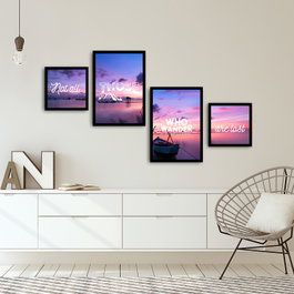Wallity Cuadro Decorativo Enmarcado 4PSCT-15 Multicolor